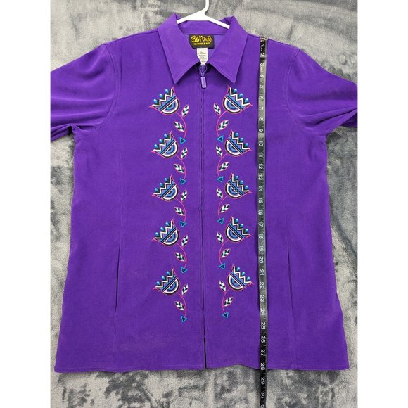 VTG Bob Mackie Western Jacket Size M Beaded Southwestern Artsy Rodeo USA Purple - Picture 15 of 16